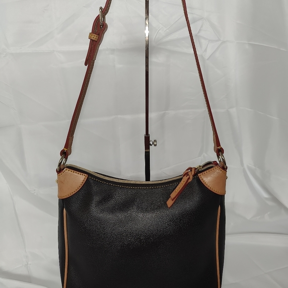 Dooney and Bourke Kimberly Black Pebble Leather with Tan Accents - Picture 8 of 15